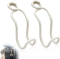 Car Seat Back Organizer Hooks 2 Pack - Space Saving Car Headrest Hangers with Anti-Drop Loop for Women Men, Universal Car Bag Holder for SUV Truck for Front and Back Seat Storage - Beige Leather/2S