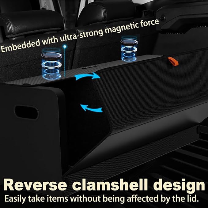 Trunk Organizers, Car Organizers, Storage Solutions, and Car Storage Organizers for SUVs, Sedans, Back Seats, and Luxury Vehicles with Lid, Leather, Small, Large (Carbon Fiber, XXL)
