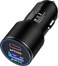 48W USB C Car Charger, All Metal 12V USB Outlet PD & QC 3.0 Fast Charge iPhone Car Charger Adapter Type C Flush Fit Car Plug for iPhone 17 16e 16 15 14 13 12 11 Pro Max SE XR,Samsung S26 S25 S24 A17