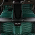 Yaruicar Custom Personalized Floor Mats for Cars Luxury Full Coverage All Car Floor Mats Anti-Slip Leather Car Mat Set Trucks & SUVs Trucks Automotive Floor Mats Liners (Green)