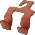 Headrest Hooks for Purses and Bags, Car Back Seat Organizer 2024 Upgraded 2 in 1 Durable Leather Hanger Holder Hook Car Interior Accessories,1-Pack,Brown