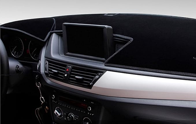 Custom Fit Dashboard Black Center Console Cover Dash Mat Protector Sunshield Cover Compatible with Ford F-150 2021 2022 2023 2024 2025