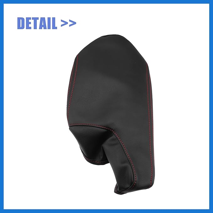 Car Center Console Armrest Cover for Mazda 3 2014-2016 Faux Leather Interior Arm Rest Cover Elbow Cushion Pad Black Red Stitches Auto Accessories