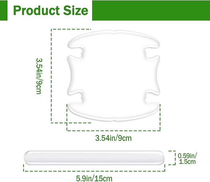 8Pcs 3D Transparent Car Door Handle Scratch Protector, Universal Bowl Side Paint Protection Stickers, Waterproof Anti-Scratch Paint Invisible Protection Film for Most Models.