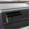 Universal Carbon Fiber Car Storage Box - Multifunctional Cell Phone Holder Auto Dashboard Pocket Organizer with Sticky - Car Interior Accessories for Storing Phone Card Key Pen Coin (Long)