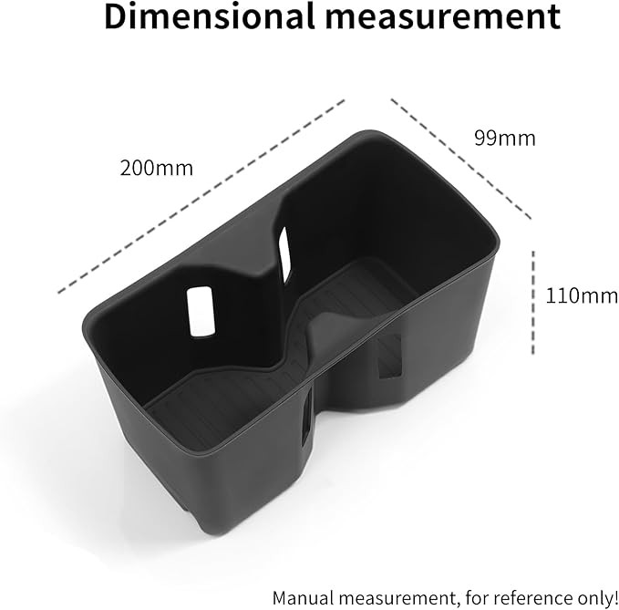 LUCKEASY Center Console Water Cup Holder Insert Compatible with 2024 2025 2026 Hyundai Santa Fe Not for Tucson Center Console Water Drink Limiter Holder for Hyundai Santa Fe Silicone Black