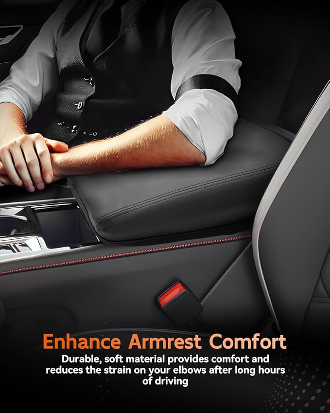 CDEFG for Volkswagen Atlas 2024 2025 2026 Center Console Cover Armrest Box Cover for VW Atlas (SE, Peak Edition, SEL, Cross Sport, SEL Premium R-Line) Accessories Console Arm Rest Protector