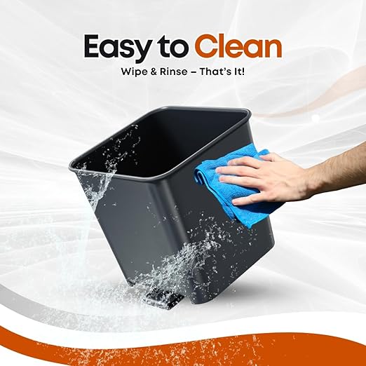 HAUSSIMPLE Car Trash Can Waterproof Vehicle Garbage Bin, Leakproof Anti Slip Floor Mat Clip Trash Bag Holder for Car, Truck, SUV, Van Portable Auto Trash Container with Stability Clips (Gray, Small)