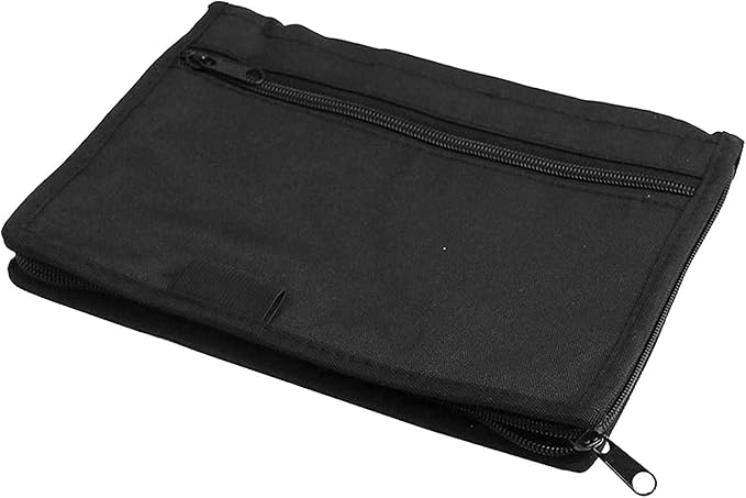Car Registration and Insurance Card Holder, Glove Box Organizer Vehicle Document Wallet with Clear Compartments, Auto Document holder for Driver License, Car Insurance Vehicle Registration (Black)