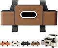 Car Organizers and Storage Box, Car Organizers and Storage Back Seat, With Cup Holder, Tissue Box, Trash Bin & Hooks, Strong Bags Hooks, Large Storage Space (Brown)