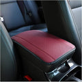 Ziciner Leather Car Center Console Armrest Pad, PU Waterproof Auto Seat Box Cover Protector, Hand Rest Cushion Protection Pad, Vehicles Interior Accessories Universal for Car,SUV (Wine Red)
