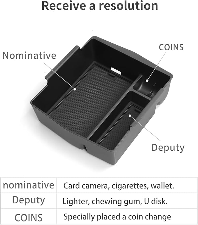 smabee Center Console Organizer Tray for 2025 Subaru Forester Armrest Storage Insert Box Center Console Storage Tray Insert ABS Interior Accessories Black