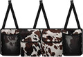 SEANATIVE Black Cow Pattern Car Trunk Organizer and Storage, Large Capacity Backseat Hanging Storage Car Accessories, Collapsible Backseat Car Organizer for SUV/MPV/Truck