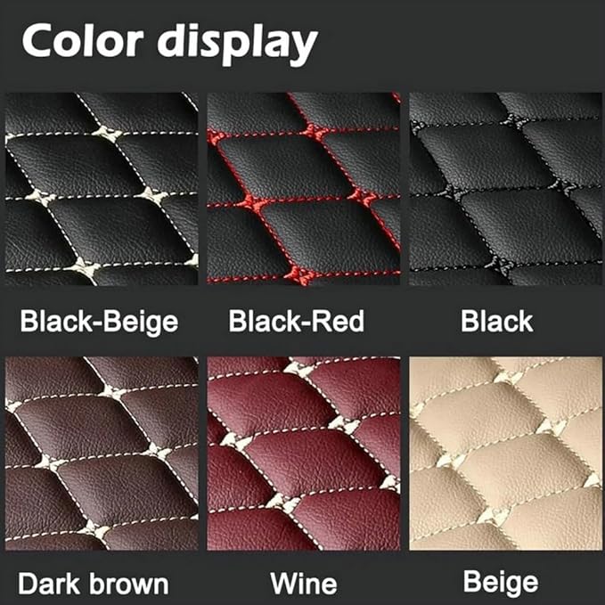 Custom Personalized Floor Mats for Cars，Luxury Full Coverage All Car Floor Mats，Anti-Slip Leather Car Mat Set ，Custom Floor Mats for 99% of Cars, Trucks & SUVs. (Light Green and Black)