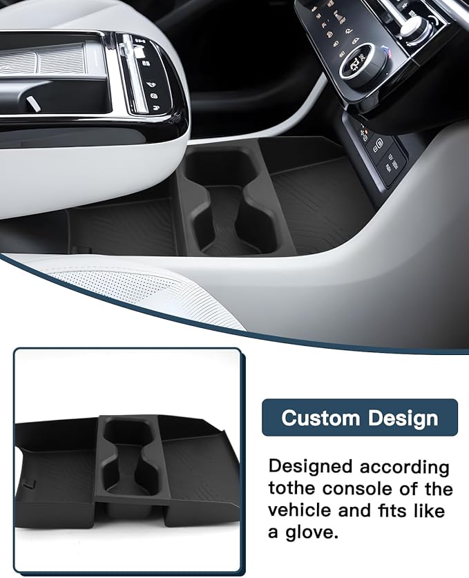 2026 Tucson Lower Console Organizer for Hyundai Tucson 2026 Accessorie with Cup Holder Under Console Organizer Compatible with 2025 2026 Hyundai Tucson 2.5L/Hybrid/PHEV(Not For Automatic Transmission)