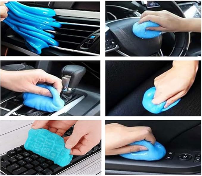 2 Pk Car Cleaning Gel Interior Detailing Auto Putty Dust Crevice Cleaner Slime Dirt Removal Wipe Auto Scratch-Free Reusable Detail Cleaning Tools Household Supplies Multi Purpose