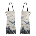 ALAZA Hanging Car Trash Bags Garbage Bag Trash Can for Back Seat Small Daisy White Flower 1 Washable Storage Bag Retractable 2 Pack