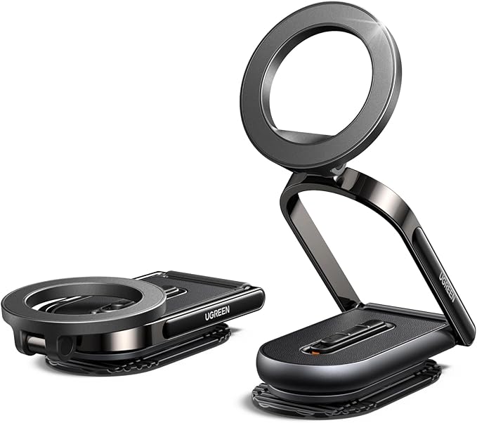 UGREEN for Magsafe Car Mount Dashboard 360° Rotation Magnetic Phone Holder Removable Design Car Cellphone Holder Compatible with iPhone 17 16 15 14 13 12 Series and MagSafe Case Strongest Magnet