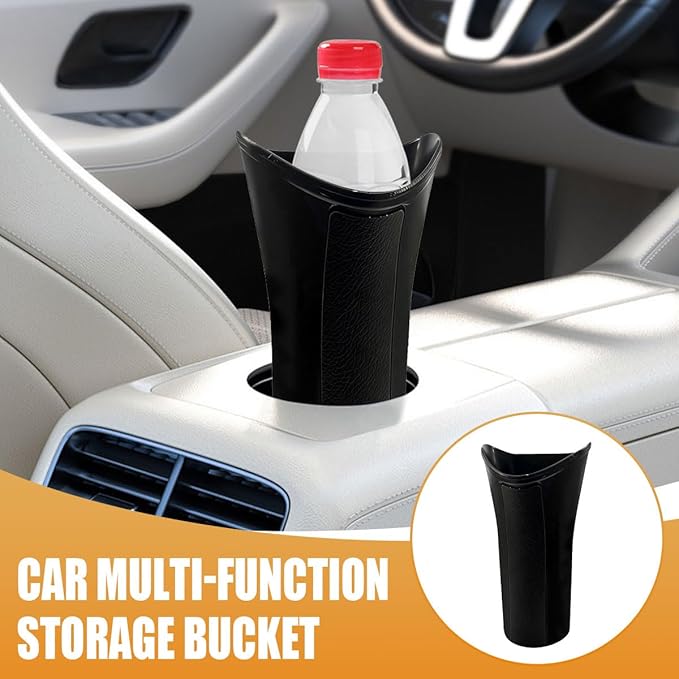 Car Umbrella Storage Bucket, Waterproof & Leakproof Auto Front Back Seat Door Umbrella Storage Hanging Holder, Portable Vehicle Center Console Armrest Trash Can for Home, Office(Black)