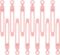 12pcs Pink Silicone Cable Ties, Multipurpose Elastic Cord Organizer for Bundling and Fastening, Office/Home/Kitchen/School/Travel Organization
