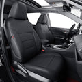 coverdream Rav4 Waterproof Leather Seat Covers Custom Fit for 2019-2024 2025 Toyota Rav4 Hybrid (Not for XSE/SE/Plug-in Hybrid),Full Coverage,Airbag Compatible,Car Seat Protector(Full Set,Black)