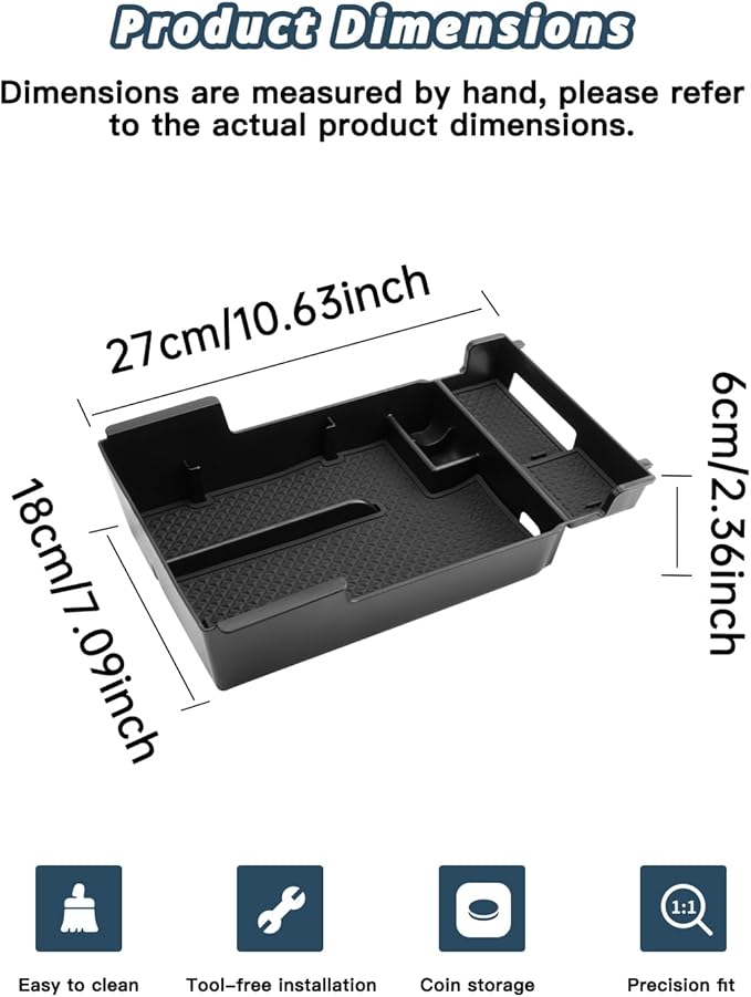 Ruiya 2019-2025 2026 Mazda3 Center Console Organizer for Mazda3 Hatchback/Sedan Accessories ABS Material Armrest Console Organizer Compatible with 2019-2022 2023 2024 2025 2026 Mazda Mazda3