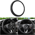 Elastic Stretch Car Steering Wheel Cover, Leather Soft Vehicle Steer Wheel Protector, 14.5-15 Inch Anti-Slip Automotive Protective Guard Accessories, Universal for SUV, Sedan, Truck (Black)