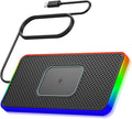 Wireless Charging Mat with RGB for Car, Wireless Car Charger Charging Pad 15W Non Slip Charger for Car Cell Phone