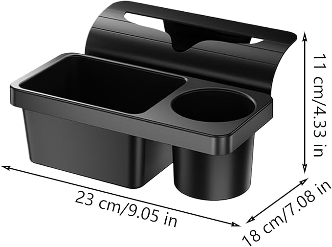 Car Window Multifunctional Organizer, Non-Slip Car Storage Tray Organizer Door Cup Holder and Side Hanging Storage Rack