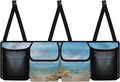 Beach Sea Starfish Trunk Organizer for Car Large Capacity Car Organizer, Foldable Trunk organizer for SUVs & Sedans, Space Saving Car Organization for Car Accessories, Tools, Sundries