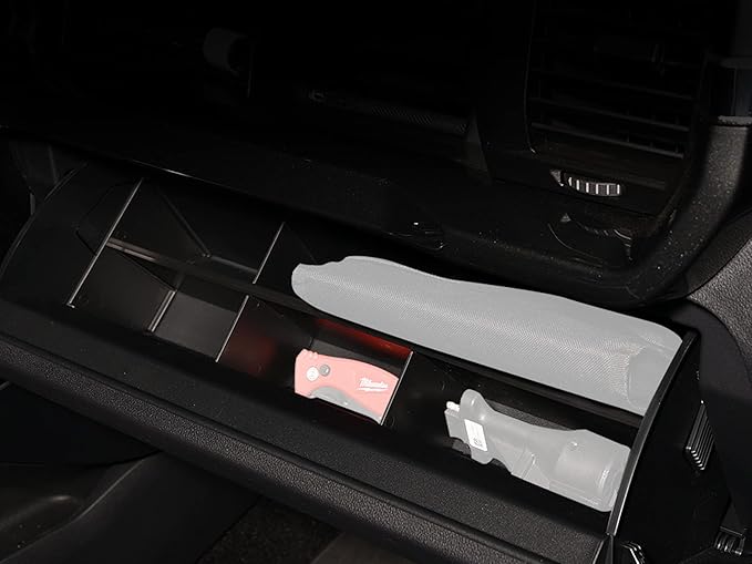 ARMORDILLO USA 8714096 Lower Glove Box Compartment Organizer Storage Bracket Insert - Textured Black Compatible With 2021-2023 Ford F150/F-150/Raptor