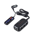RS-21S 3-way Car Cigarette Lighter Splitter/Adapter/Charger + 2 USB 3.4Amp, with Remote Touch Sensor Switch