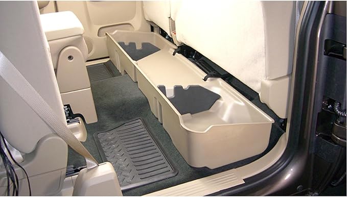 DU-HA DuHa 10001 Under Seat Storage fits 1999-2007 Chevy Silverado/GMC Sierra 1500 2500 3500 Extended Cab Classic |Dark Grey Heavy-Duty Back Seat Organizer | Includes Dividers