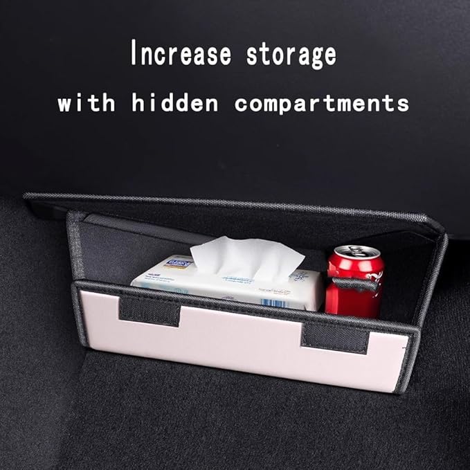 for volvo xc60 Car Trunk Organizer with Hook and Loop Fasteners Passenger footwell space, Increased Storage Space, foldable and Easy Assembly Accessories (Passenger Footwell Storage Box - Black)