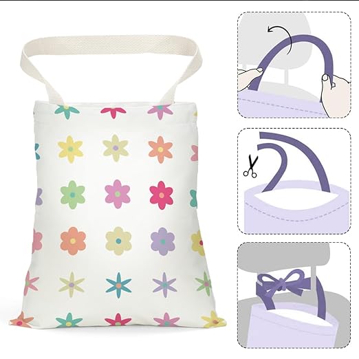 Pykfrhh Car Trash Can - Waterproof Back Seat Organizer, Hanging Garbage Bag for Vehicle, Travel, Camping with Daisy Sunflower Rose Deco