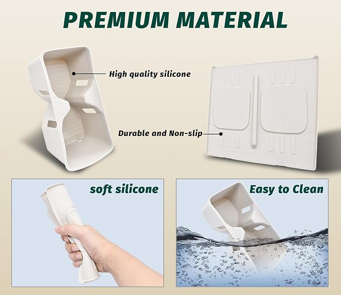 Cup Holder Insert & Wireless Charging Protective Mat for 2024 2025 2026 Hyundai Santa Fe White 2Pcs (Scratch & Scuff Free) (Easy to Clean) Center Console for Hyundai Santa Fe Accessories