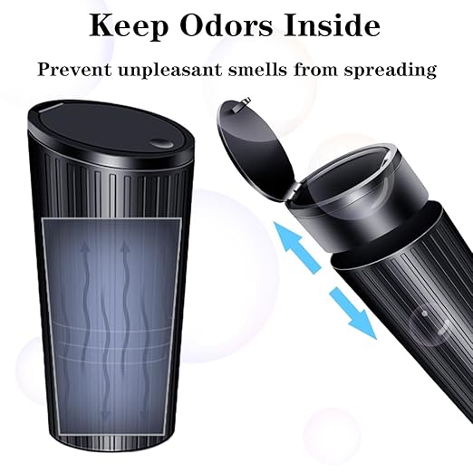 SGLRT Car Trash Bin with Lid - 2 Pack Universal Leakproof Vehicle Garbage Can Bin with 40pcs Trash Bags - Car Organizers and Storage for Front Back Seat Accessories