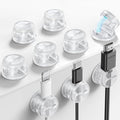 9 Pack Cable Management Cord Holder Organizer, JOYROOM Magnetic Cable Clips Adhesive Wire Keeper, Under Desk Cord Hider for Bedside Nightstand Table Desktop USB Wall Car Office Workspace Accessories