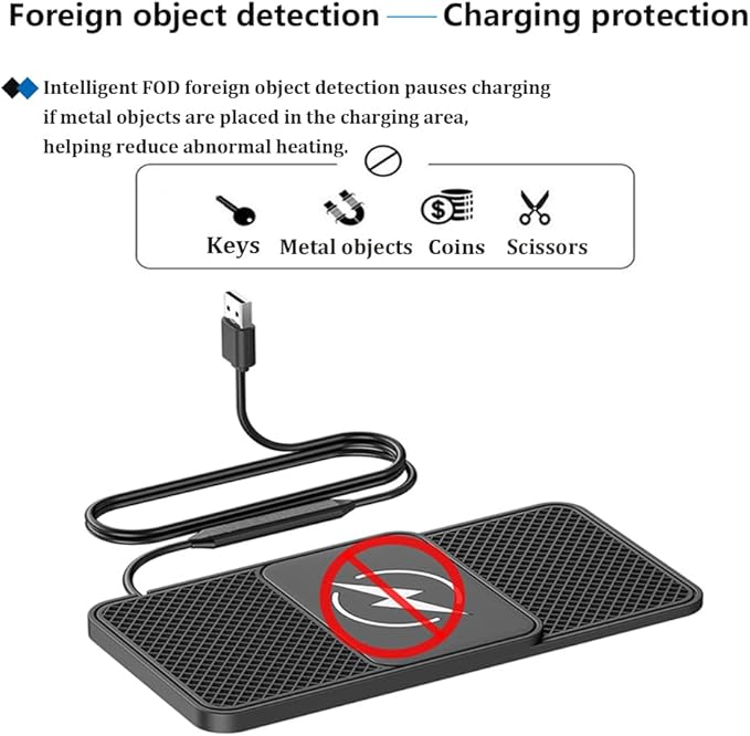 Car Charger for Mazda MX-5 MX-5 Miata MX-5 RF, Non Slip Wired Adapter Charger for Car, Fast Charging Mat, Wired Adapter Car Charging Pad, Phone Charger, Car Accessories,30cm Cable Type-c