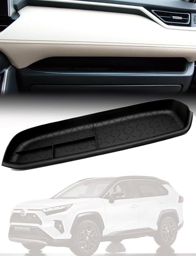 HZCZLO Glove Box Organizer Tray Compatible with Toyota RAV4 2023 2022 2021 2020 2019 Accessories Passenger Storage Insert Mat,Passenger Storage Organizer for Toyota RAV4