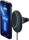 iOttie Velox Magnetic Wireless Charging Air Vent Car Phone Mount. Compatible with MagSafe iPhones including iPhone 12/13/14/15/16/17 Series (Car Charger Included)