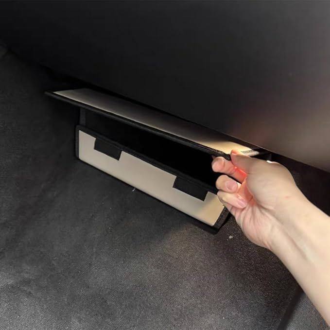 for volvo xc60 Car Trunk Organizer with Hook and Loop Fasteners Passenger footwell space, Increased Storage Space, foldable and Easy Assembly Accessories (Passenger Footwell Storage Box - Black)