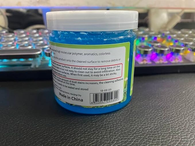 NABKA Dust Cleaning Gel for Car Interior, 5.6 Ounce, Repeated Use, Skin-Friendly, Easy to Remove Dust, Stains, Oil, Smudges - Blue
