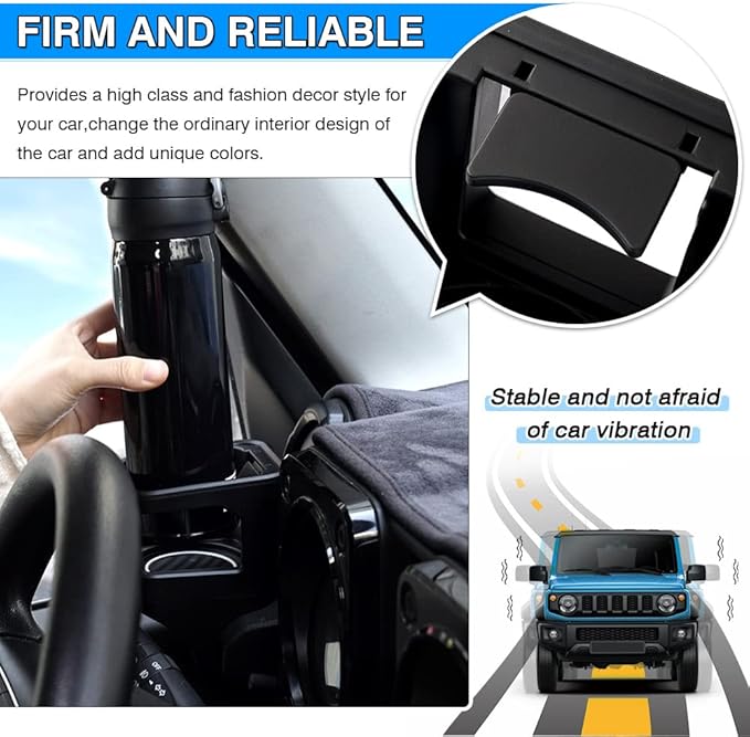 Autorder Custom Fit for Interior Accessories Suzuki Jimny 2019-2025 JB64 JB74 Water Cup Holder Mount Bracket Drinkes Support