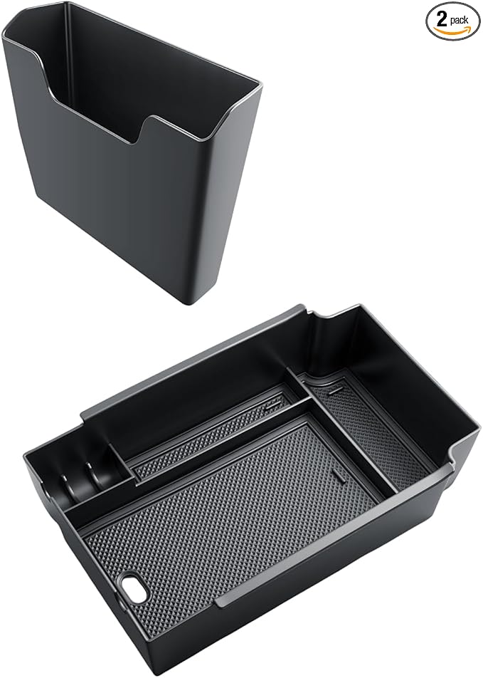 SKTU 2PCS for 2024 2025 2026 Subaru Crosstrek/Subaru Impreza Center Console Organizer 2024-2026 Crosstrek Central Console Hanging Storage Box 2024 2025 2026 Crosstrek Accessories ABS Console Tray
