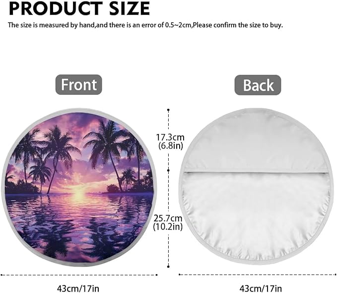 Palm Tree Print Steering Wheel Shade Cover for Women Fashion Universal Steering Wheel Cover 17 Inch Heat Resistant Car Rudder Sun Block Gift for Birthday