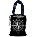 NHNXHWIA Compass Car Trash Bag,Hanging Drawstring Car Garbage Bag,Waterproof Canvas Car Back Seat Organizer with Adjustable Buckle,for Vehicles,SUVs,Camping,Road Trips