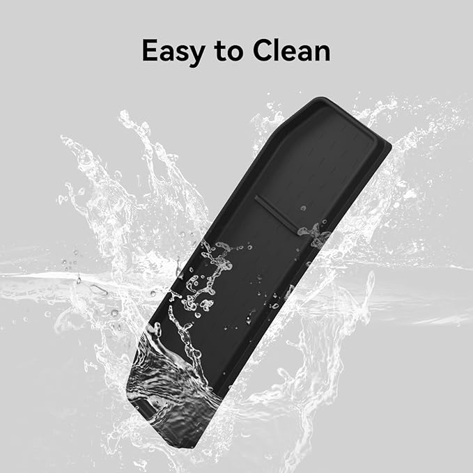 LUCKEASY Dashboard Rear Screen Storage Box for Hyundai Santa Fe 2026 2025 2024 Behind Screen Dashboard Storage Box Accessories Silicone Black