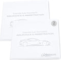 Andalus Auto Registration & Insurance Card Holder Pack of 2, Waterproof Essential Car Registration Holder with Hook & Loop Closure, Perfect for Every Vehicles Glove Boxes (White - 5 1/8" x 4 5/8")