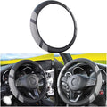 Zipelo Elastic Stretch Car Steering Wheel Cover, Leather Breathable Vehicle Steer Wheel Protective Guard, Anti-Slip Automotive Steer Wheel Protector Accessories, Universal for Most Cars (Light Gray)